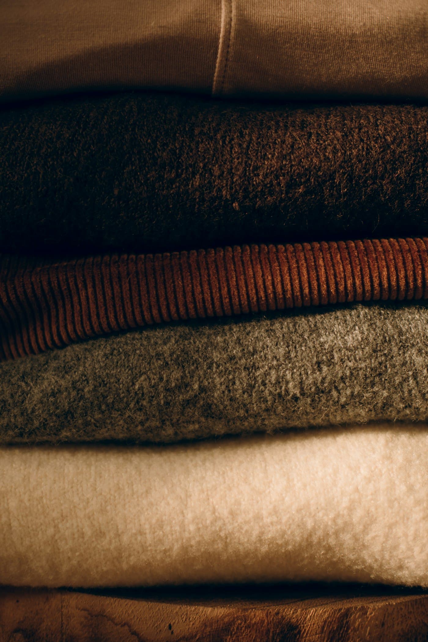 Folded sweaters